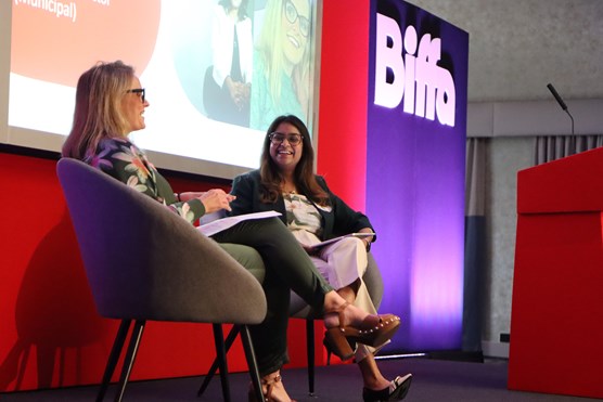 Isha Jain, Technology Director (right) at Biffa's Women In Waste conference in Leicester
