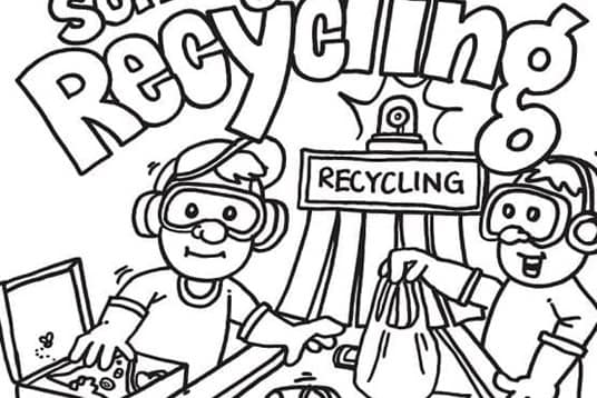Recycling colouring sheet