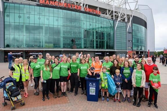 Participants gathered for WasteAid walk