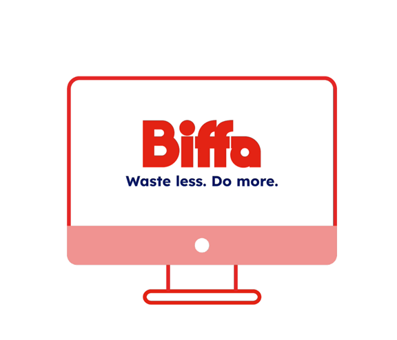 Biffa how-to image within computer 