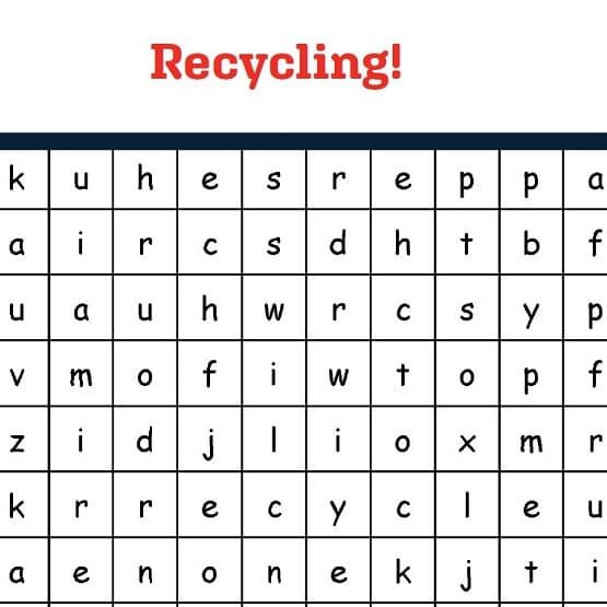 Recycling word search