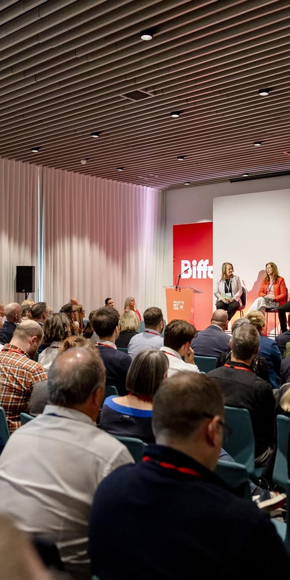 WNZ presenters discussing on stage