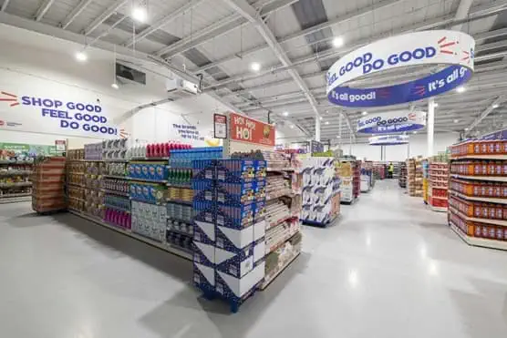 Company Shop floor showing aisles