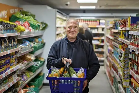 Customer with basket