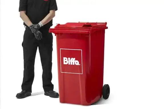 240 Litre wheelie bin with operative