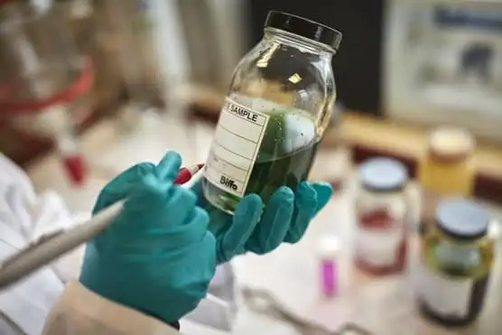 person marking a jar