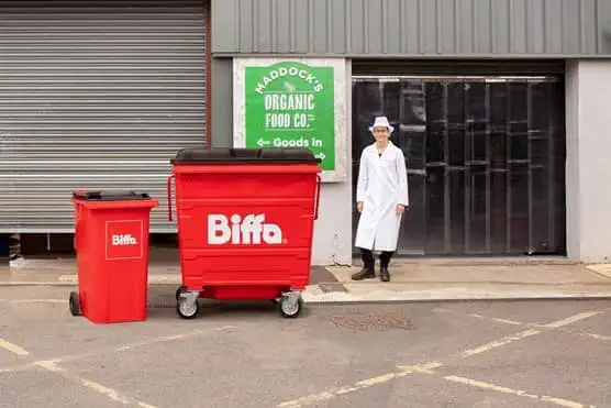 Biffa bins outside food manufacturer