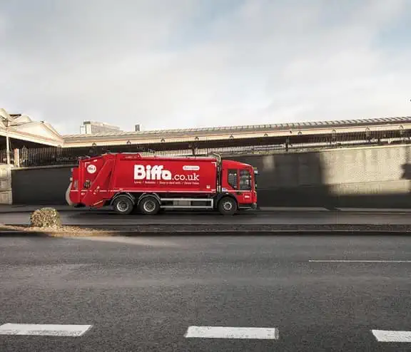 Biffa truck in Birmingham location