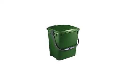 Green food waste caddy