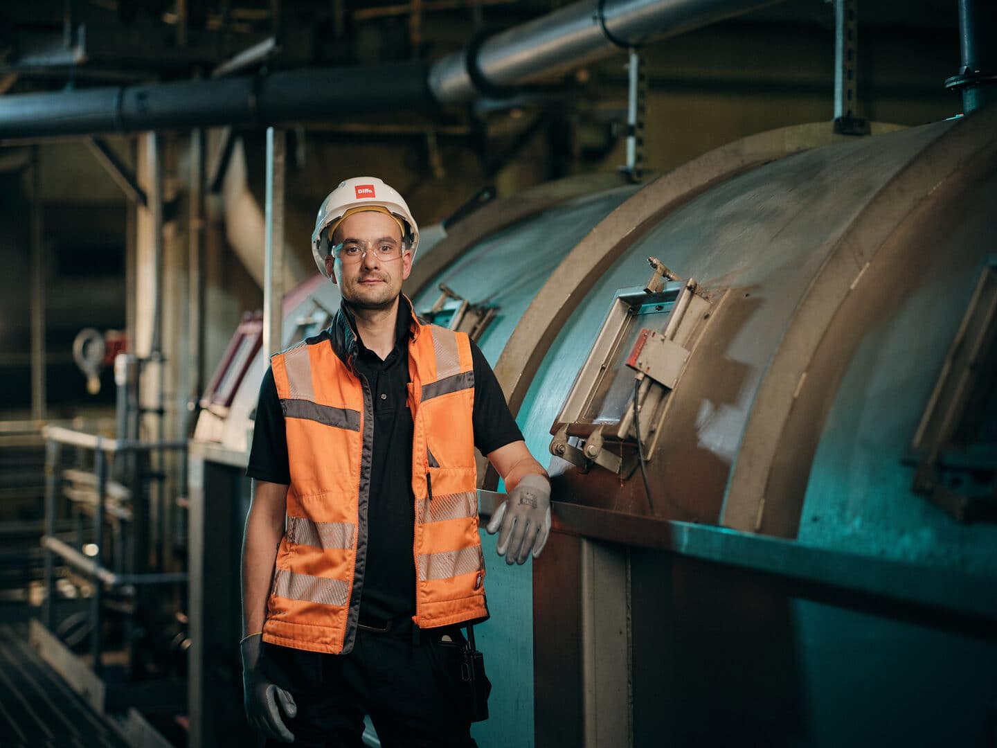 Biffa employee in facility