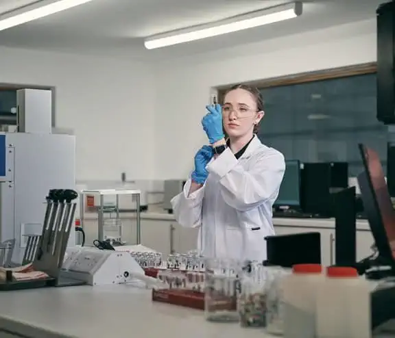 Biffa employee in lab