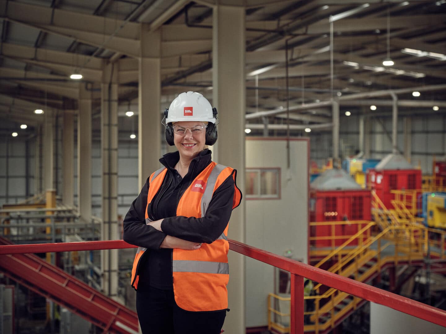 Biffa employee in facility