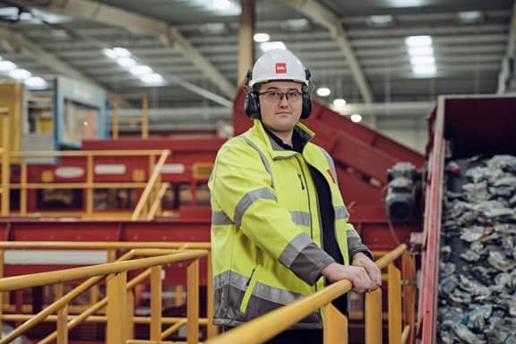 Biffa employee in facility