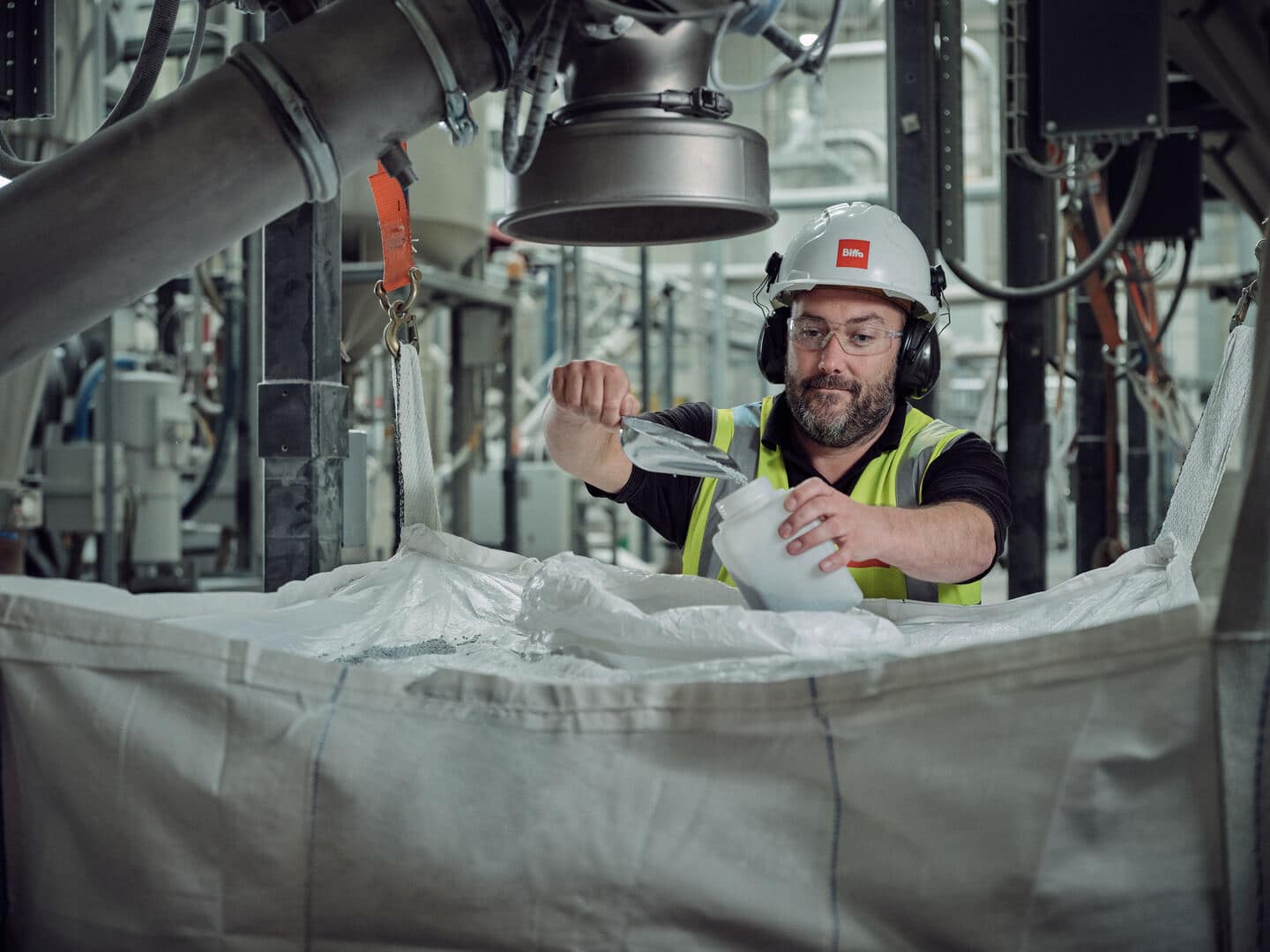 Biffa employee in facility