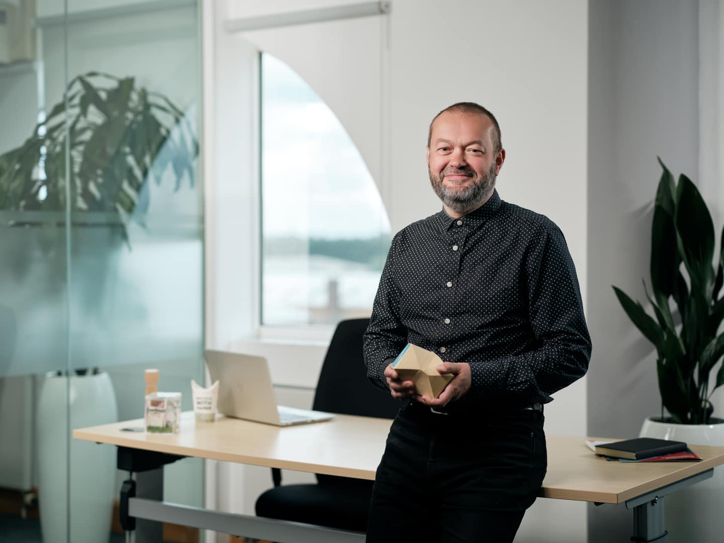 Biffa male employee in office