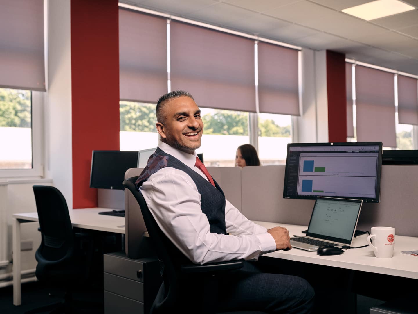 Male employee in office