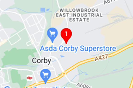 Map of Corby