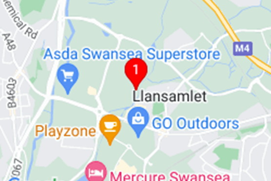 Map of Swansea