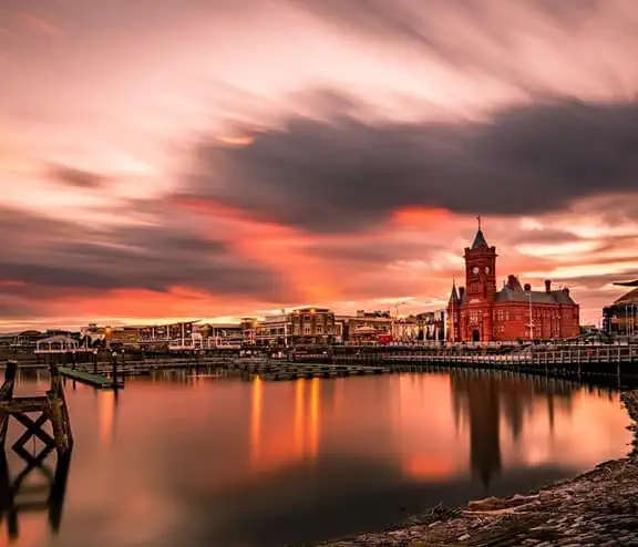 Cardiff landscape overlooking the ocean