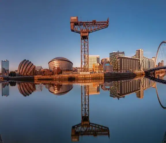Nice Glasgow landmark view with the sea