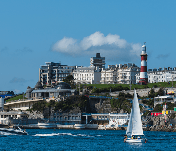 Plymouth beach view
