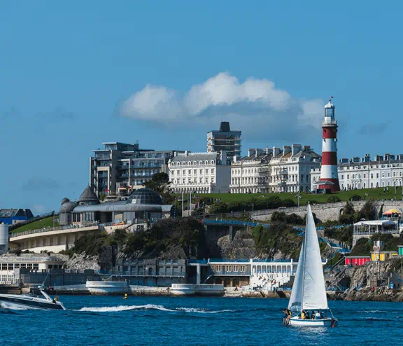 Plymouth beach view