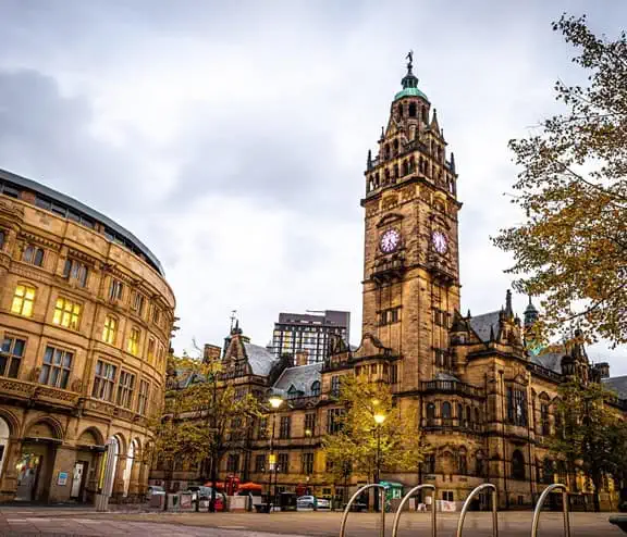 Scenic view of Sheffield cathedral