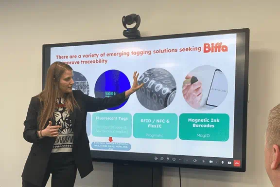 Amy Hooper presenting