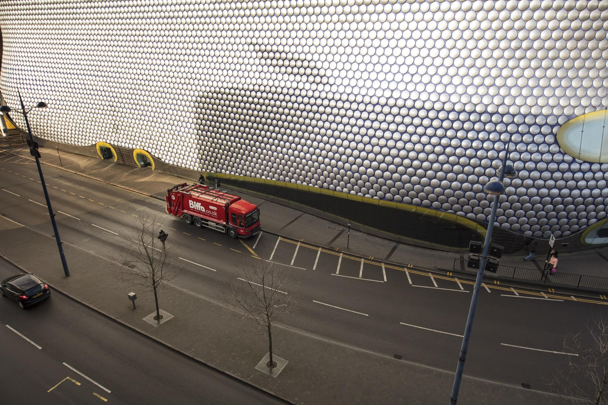 Biffa truck outside Birmingham Bullring