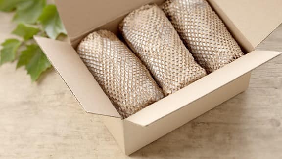 Cardboard box with product inside