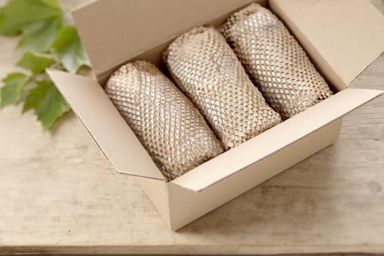 Cardboard box with product inside