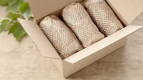 Cardboard box with product inside