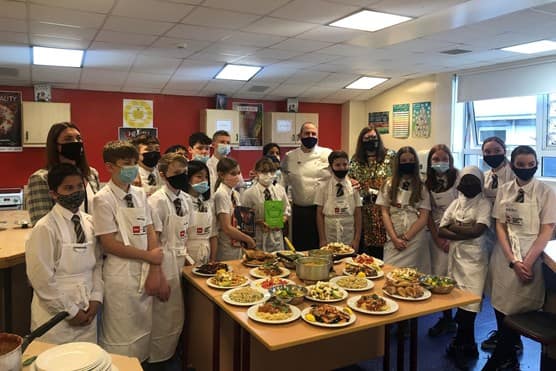 People in a cookery class