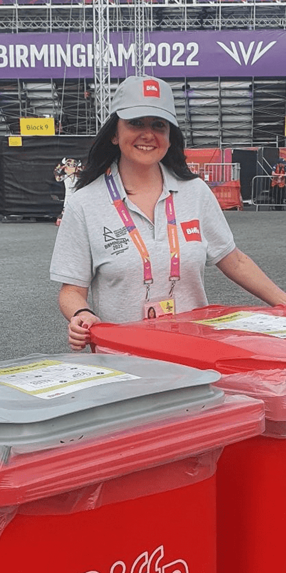 Recycling bins at the Commonwealth Games
