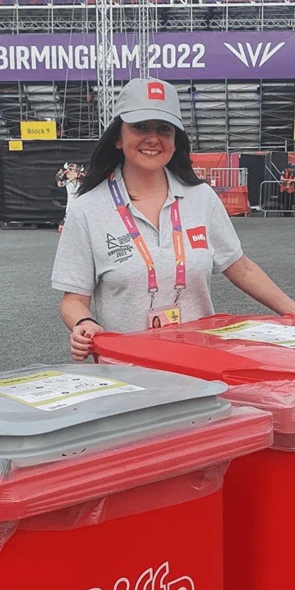 Recycling bins at the Commonwealth Games
