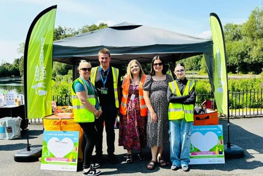 Group of volunteers at Biffa helping to clean up community spaces