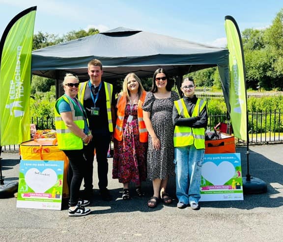 Group of volunteers at Biffa helping to clean up community spaces