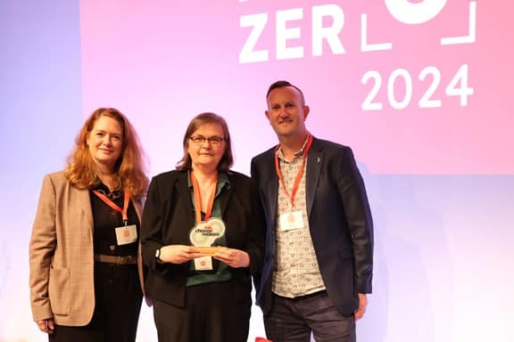 Biffa's top management presenting the change-makers award to Derby furniture alliance