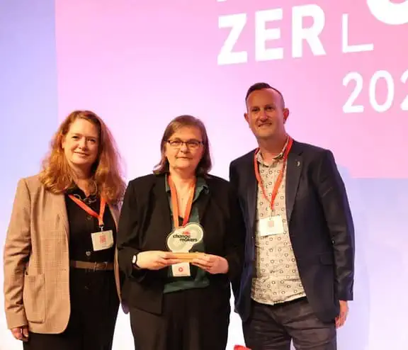 Biffa's top management presenting the change-makers award to Derby furniture alliance