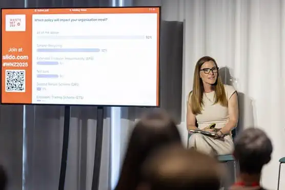 Carla Brian presenting at the awards