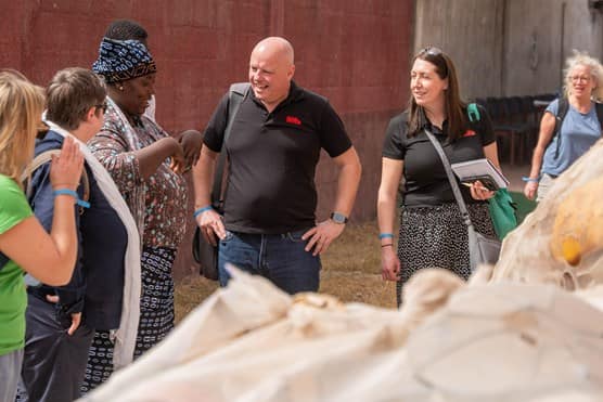 Biffa and WasteAid representatives in Uganda as part of their continuing strong partnership