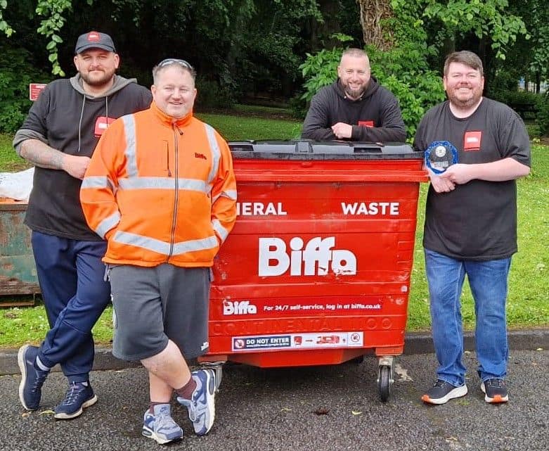 Team from Biffa Humberside attending the annual Humber bridge Soapbox Derby