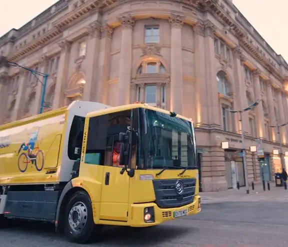 Biffa EV truck in Manchester