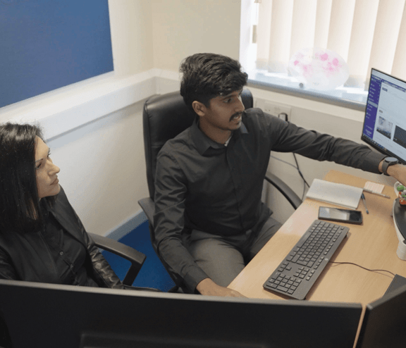 Employee working at computer