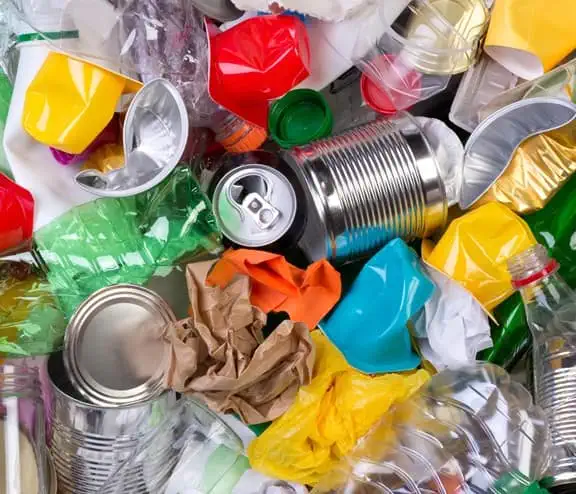 A selection of material waste