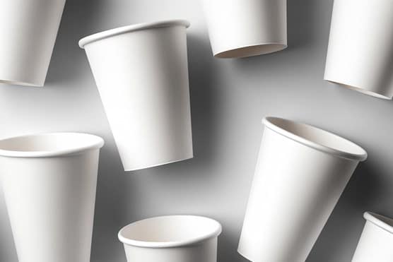 Various white cups