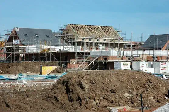 Housebuilding construction site