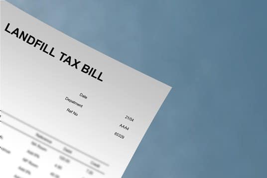 Document titled Landfill Tax Bill