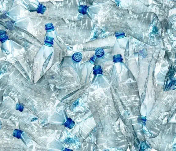 Piled up plastic bottles