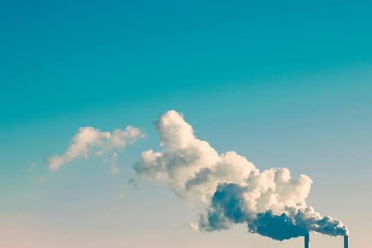 Smoke cloud from power plant